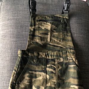 Topshop Camo skirt overalls